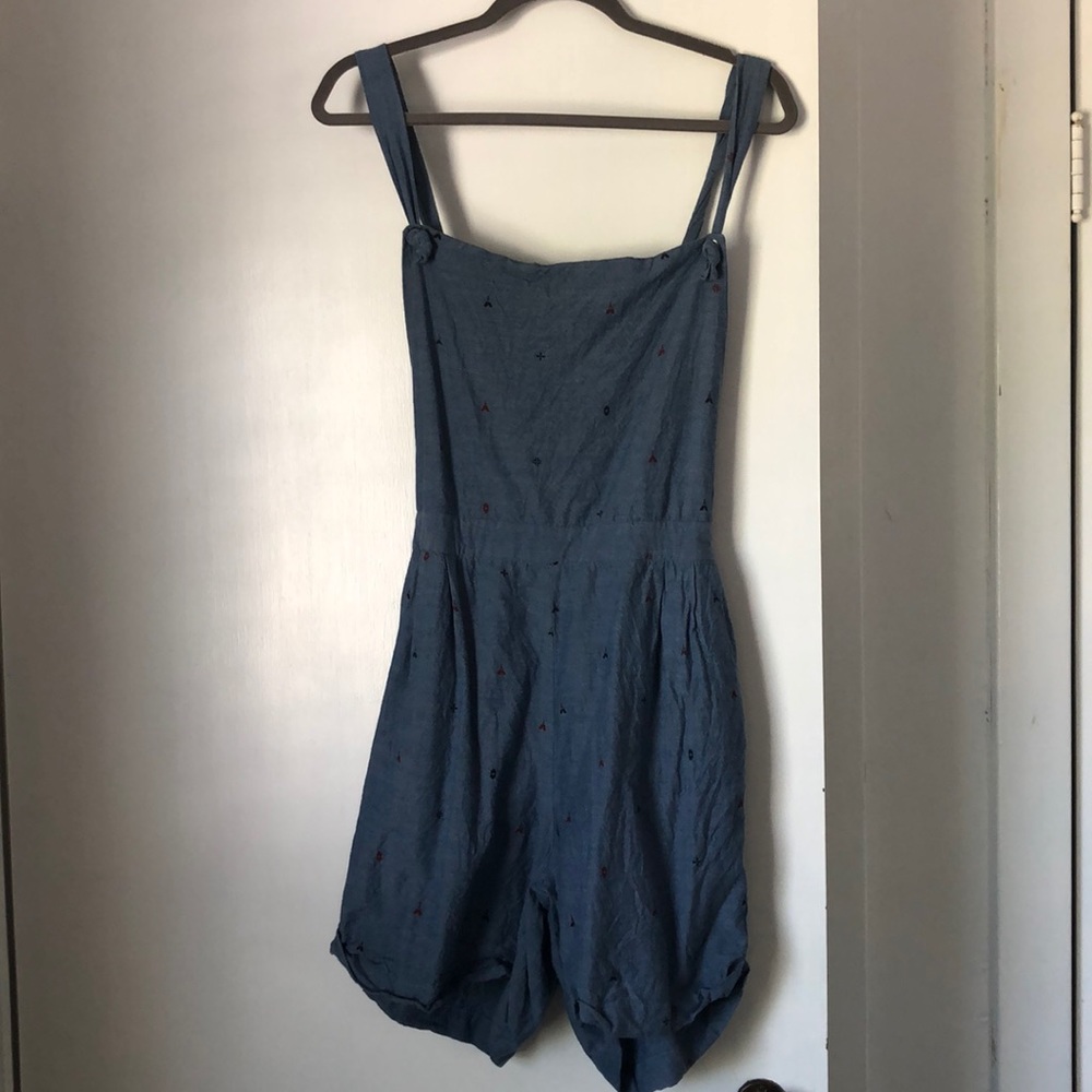 Anthropologie denim looking romper